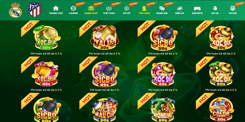 Mỗi sảnh trò chơi sẽ có quy định rõ ràng về mức cược tối đa